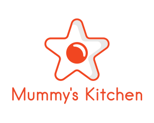 Orange Star Egg logo design