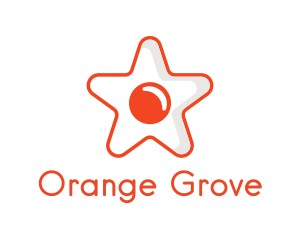 Orange Star Egg logo design