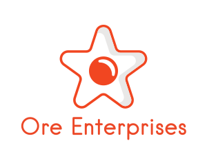 Orange Star Egg logo design