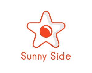 Orange Star Egg logo design