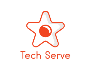 Orange Star Egg logo design