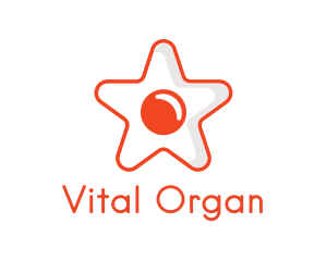 Orange Star Egg logo design