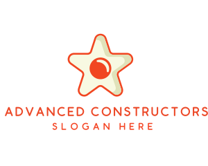 Orange Star Egg logo design