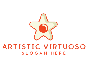 Orange Star Egg logo design