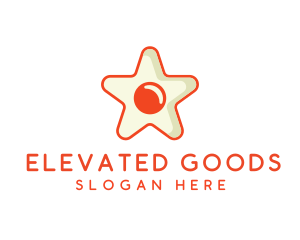 Orange Star Egg logo design