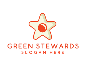 Orange Star Egg logo design