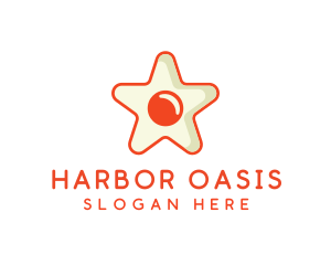 Orange Star Egg logo design