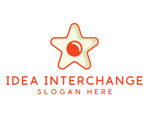 Orange Star Egg logo design