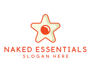 Orange Star Egg logo design