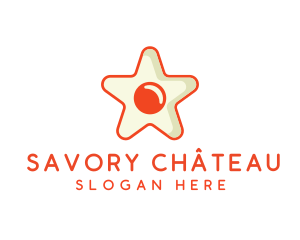 Orange Star Egg logo design