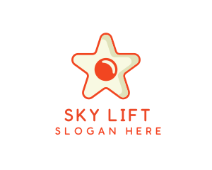 Orange Star Egg logo design