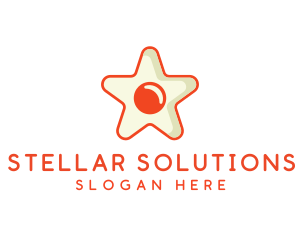 Orange Star Egg logo design