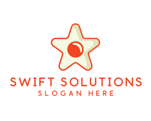 Orange Star Egg logo design