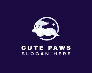 Cute Ghost Spooky logo design