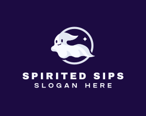 Cute Ghost Spooky logo design