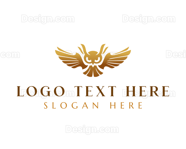 Luxury Flying Owl Logo