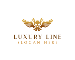 Luxury Flying Owl logo design