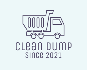 Minimalist Dump Truck  logo design