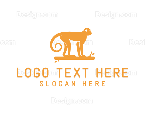 Jungle Log Monkey Logo