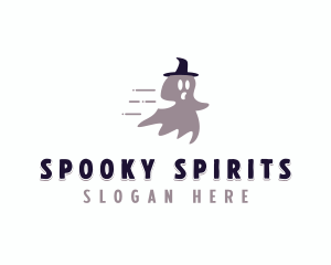 Ghost Spooky Witch logo design