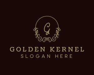 Gold Wreath Boutique logo design