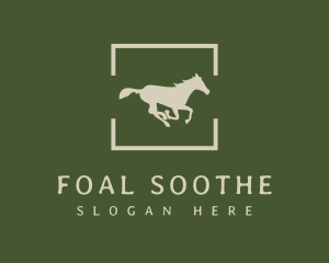 Minimalist Silhouette Horse logo design