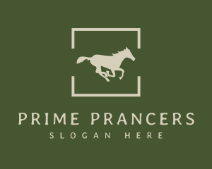 Minimalist Silhouette Horse logo design