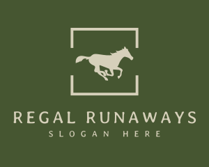 Minimalist Silhouette Horse logo