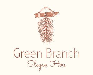 Wood Branch Macrame logo design