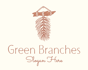 Wood Branch Macrame logo design