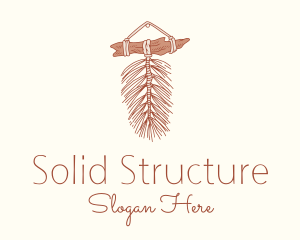 Wood Branch Macrame logo design