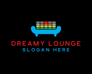 DJ Equalizer Lounge logo design