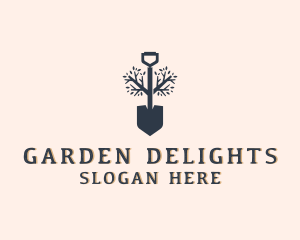 Plant Garden Shovel logo design