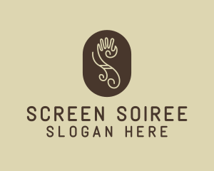 Tribal Letter S Hand logo design