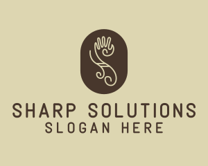 Tribal Letter S Hand logo design