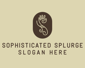 Tribal Letter S Hand logo design