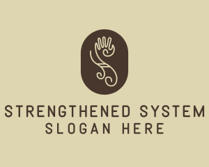 Tribal Letter S Hand logo design