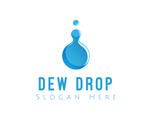 Blue Water Drop logo design