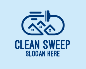 House Cleaning Squeegee  logo design