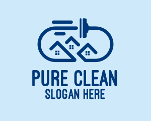 House Cleaning Squeegee  logo design