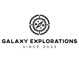 Exploration Navigation Compass logo design