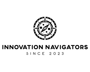 Exploration Navigation Compass logo design