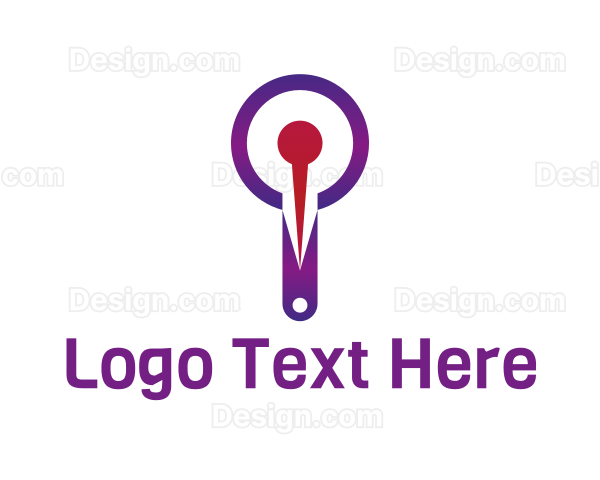 Purple Magnifying Pin Logo