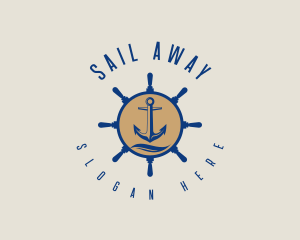 Fishing Anchor Sail logo design