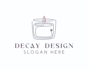 Candle Interior Designer Decor logo design