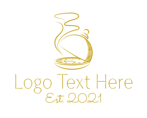 Golden Food Dome Clock  logo