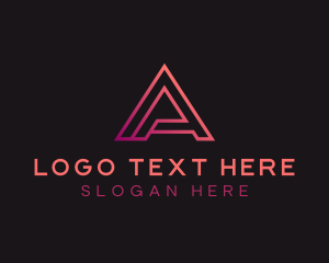 Modern Minimalist Letter A logo