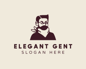 Fashion Gentleman Haircut logo design