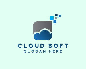 Digital Pixel Cloud logo design