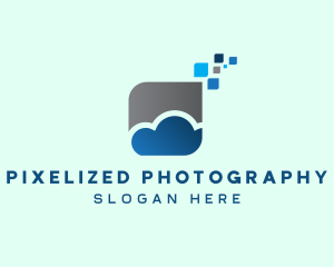 Digital Pixel Cloud logo design